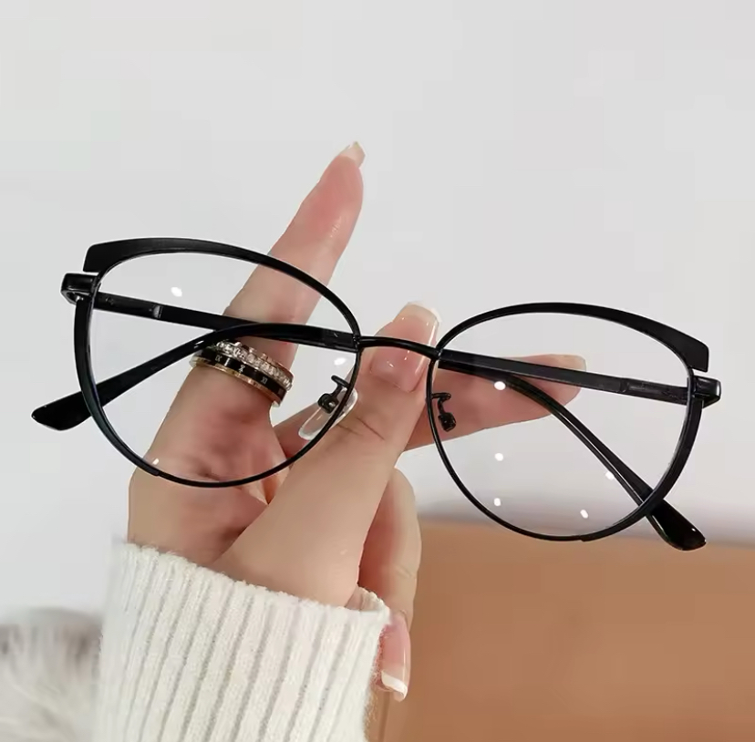 Fashion Luxury Women Anti Blue Light Glasses Computer Eyewear Frame + Solar glass