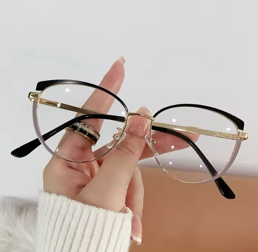 Fashion Luxury Women Anti Blue Light Glasses Computer Eyewear Frame + Solar glass